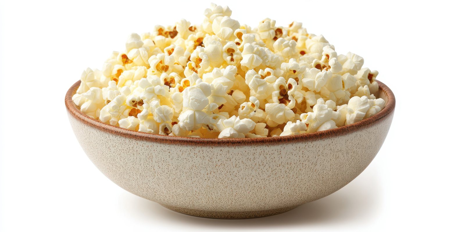 Crispy and fluffy popcorn served in a rustic bowl ready for movie night at home with friends and family in the evening